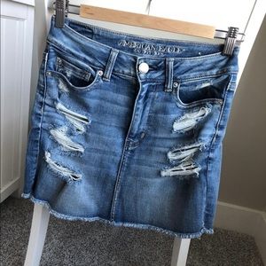 American eagle next level denim skirt